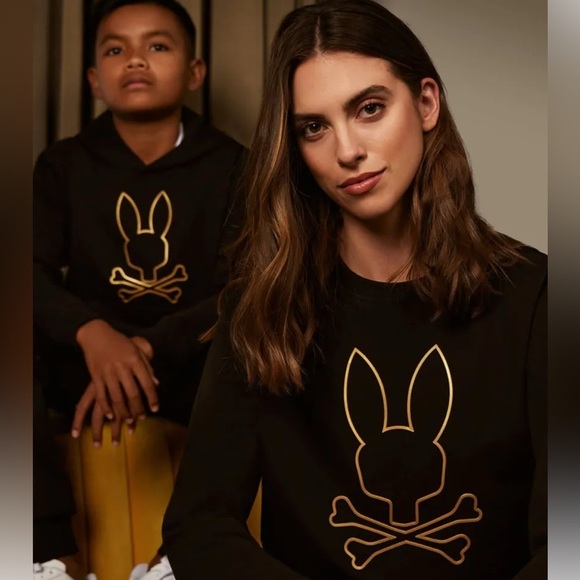 PSYCHO BUNNY WOMENS BEAUMONT SWEATSHIRT. Black. SZ M  NWOT - Picture 4 of 7